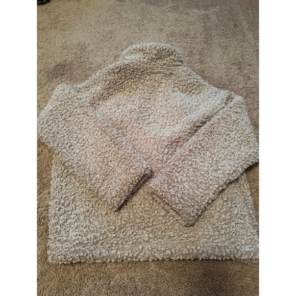Thread Supply Fluffy Zip-Up Jacket – Beige, Size XS - Picture 2 of 3